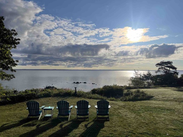 The view of the Northport Bay from the Sunrise Landing Motel is spectacular