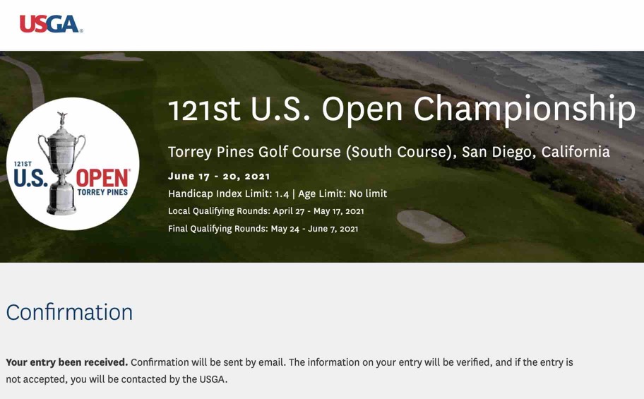 Jaacob Bowden, PGA is registered for qualifying for the 2021 US Open at Torrey Pines